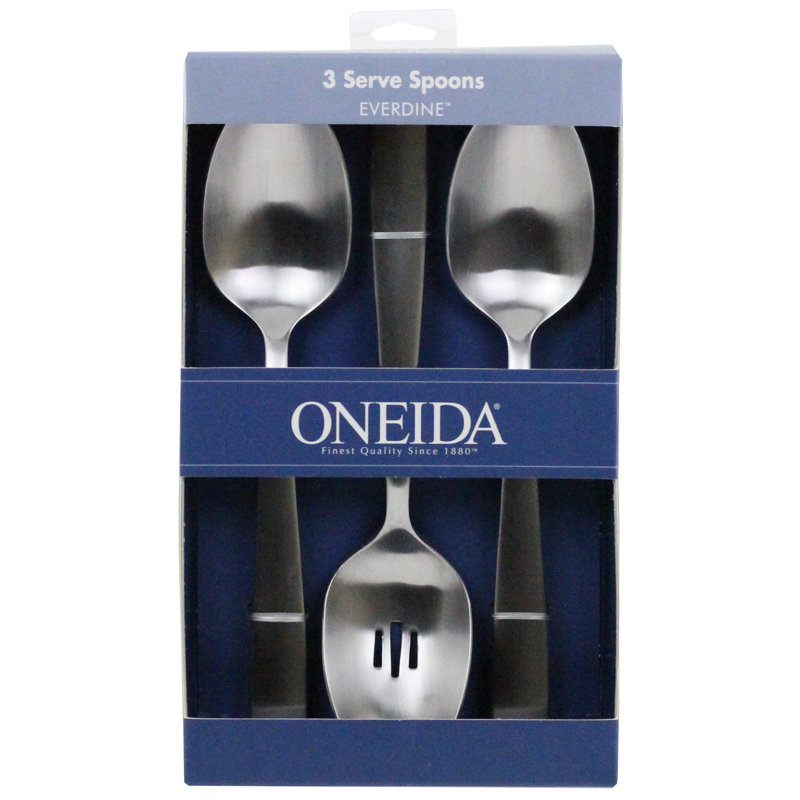 Oneida Everdine Flatware Serving Spoons, 18/0 Stainless Steel Wayfair